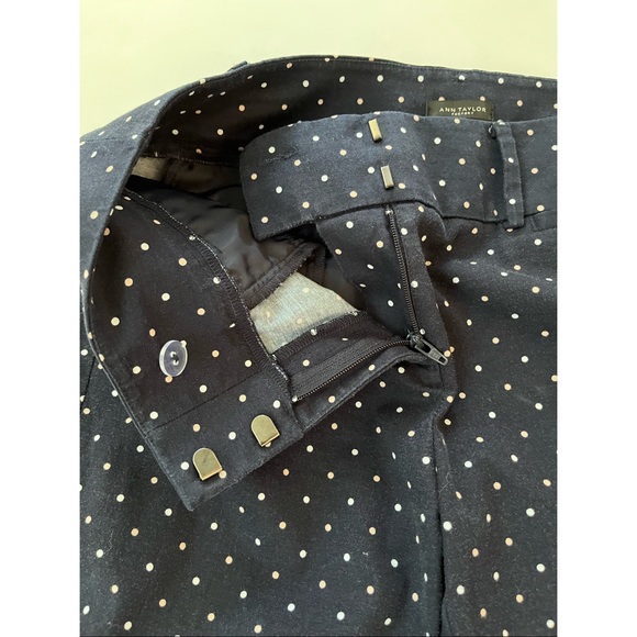 Ann Taylor Factory Women’s Navy and White Polka Dot Signature Pants Size 0 - Picture 6 of 6